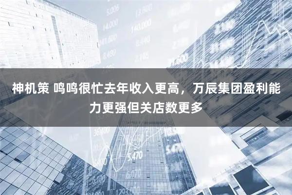 神机策 鸣鸣很忙去年收入更高，万辰集团盈利能力更强但关店数更多